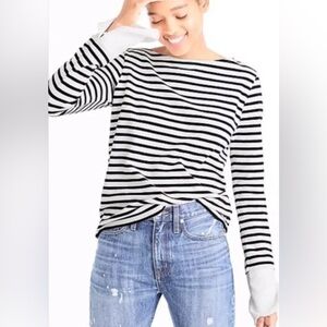 Jcrew Striped Boatneck 100% Cotton Long Sleeve